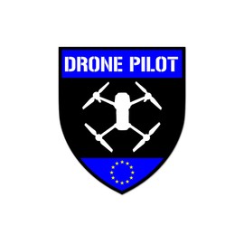 #A6377 Sticker 7 x 6 cm Europe Drone Pilot Marking FPV Test