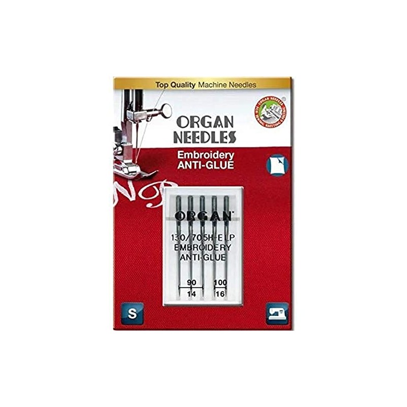 Organ Anti-Glue Super NonStick Embroidery Sewing Machine Assorted Needles –