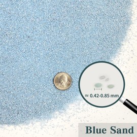 FANTIAN 5 lbs Blue Sand, 0.4-0.8 mm Decorative Sand for Aquarium, Fish Tank, Succulents, Candle, Vase, Wedding Ceremony, Arts Crafts and Bowl Fillers