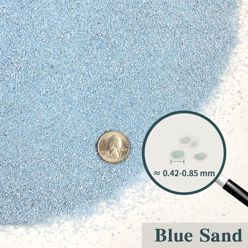 FANTIAN 5 lbs Blue Sand, 0.4-0.8 mm Decorative Sand for