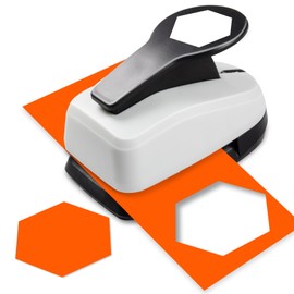 Hexagon Paper Punch, HexagonPunches for Paper Crafts, 1.97 Inch HexagonHole Punches, Large Hole Puncher Shape Hexagon, HexagonCraft Punch for Scrapbooking Cards DIY Arts Projects