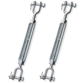 Goaste 2 Pack 1/2 Inch M12 Turnbuckle Hook, Hot Dipped Galvanized Steel Jaw and Jaw Turnbuckle, Heavy Duty Turnbuckle with 2205 lbs Working Load Limit for Tractor Sun Shades Cables Tent Installation