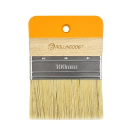 ROLLINGDOG 4" Flat Paddle Paint Brush - Decorative Brush for Walls Texture Paint and Artist Painting