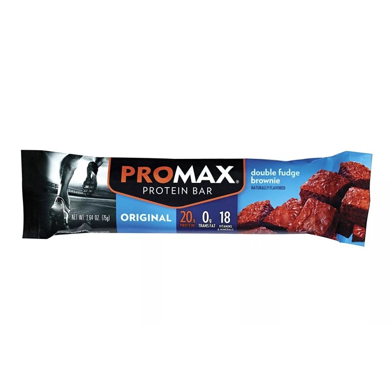 Promax Double Fudge Brownie, 20g High Protein, 12 Count Box