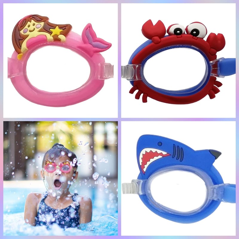 APOSITV Swimming Goggles, Children, Cute, Underwater Glasses, Kids Swimming Goggles,