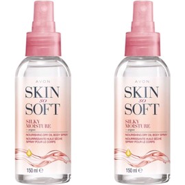 AVON Skin So Soft Silky Moisture Nourishing Dry Oil Spray 150ml (Two Pack)