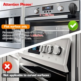 YTDSUP Oven Lock Child Safety (4 Pack), Cabinet Locks Baby Proofing, Baby and Child Proof Locks for Drawer Oven Stove Door, Easy to Install, No Toolf Need, Upgrade Heat-Resistant Material - Black