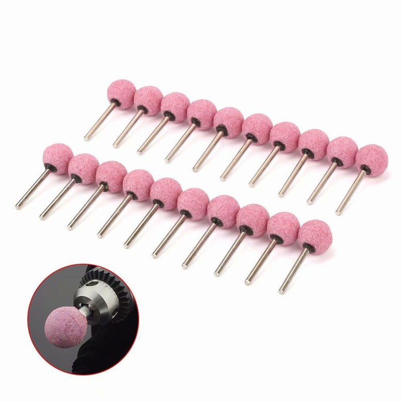 Ball Grinding Bits 6mm x 30mm Grinding Wheel Head White