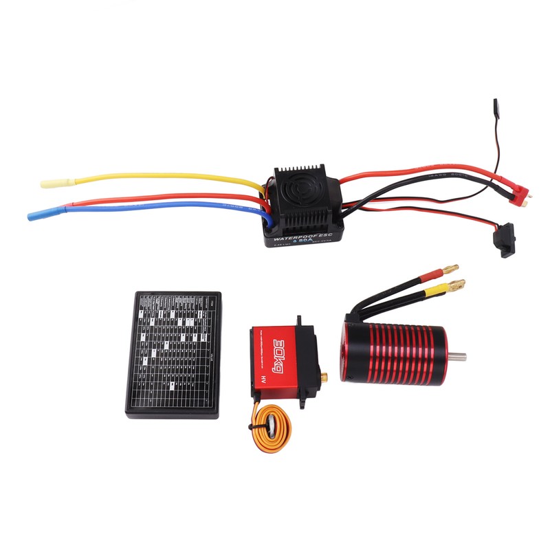 3660 4 Pole Brushless Motor 80A Brushless ESC 30kg Servo