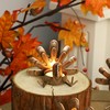 FORUP Metal Turkey Candle Holders, Set of 12 Thanksgiving Home