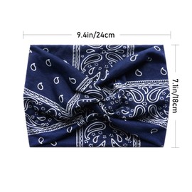 Alexis Leroy Haarbänder Damen Boho Gebatiktes Haarband Elastische Weiche Yoga Sport-Schweißband Haarschmuck 3 Pcs Klassik-Set