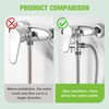 Shower Diverter Valve 3-Way T-Adapter, Solid Brass with Chrome Plating,