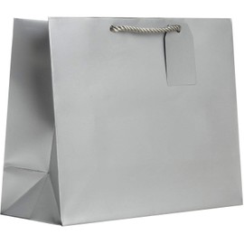 JILLSON & ROBERTS 6-Count Large All-Occasion Gift Bags Solid Color Assortment, Elegant Essentials