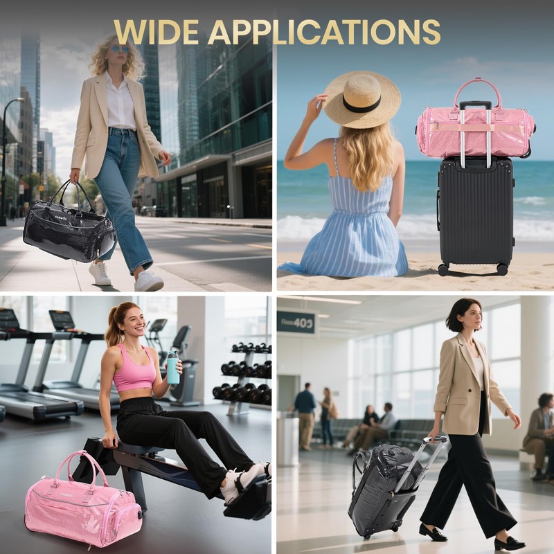 Fanwoli 3-in-1 Rolling Garment Bag for travel, Wheeled Carry-On Luggage