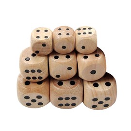 9 Wooden Dice, Gaming Dice, Dice Dice, Gaming Accessories, Lightweight Dice