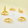 Gokeey Small Gold Huggie Hoop Earrings Set for Women,14k Gold