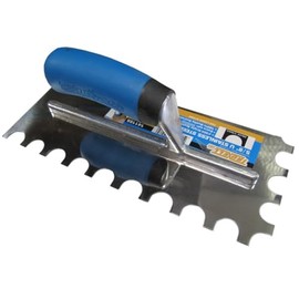 Troxell U Notch Stainless Steel Trowel - 5/8"