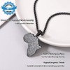 African Map Necklace Stainless Steel Chain Neckless for Men Jewelry