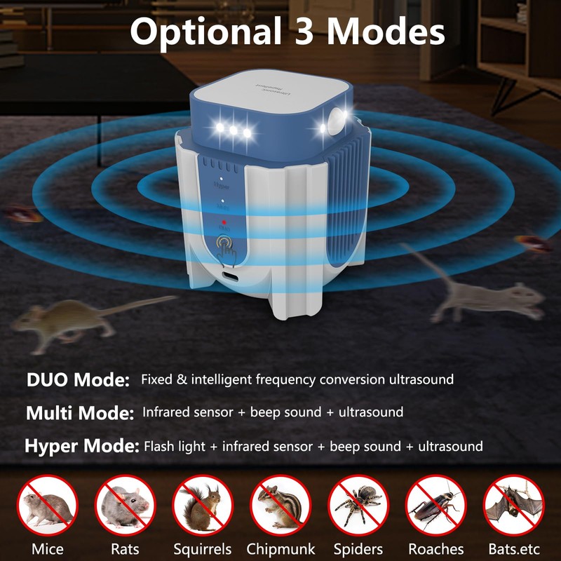 Endbug Ultrasonic Pest Repeller Indoor, Upgraded Rodent Repellent Indoor with