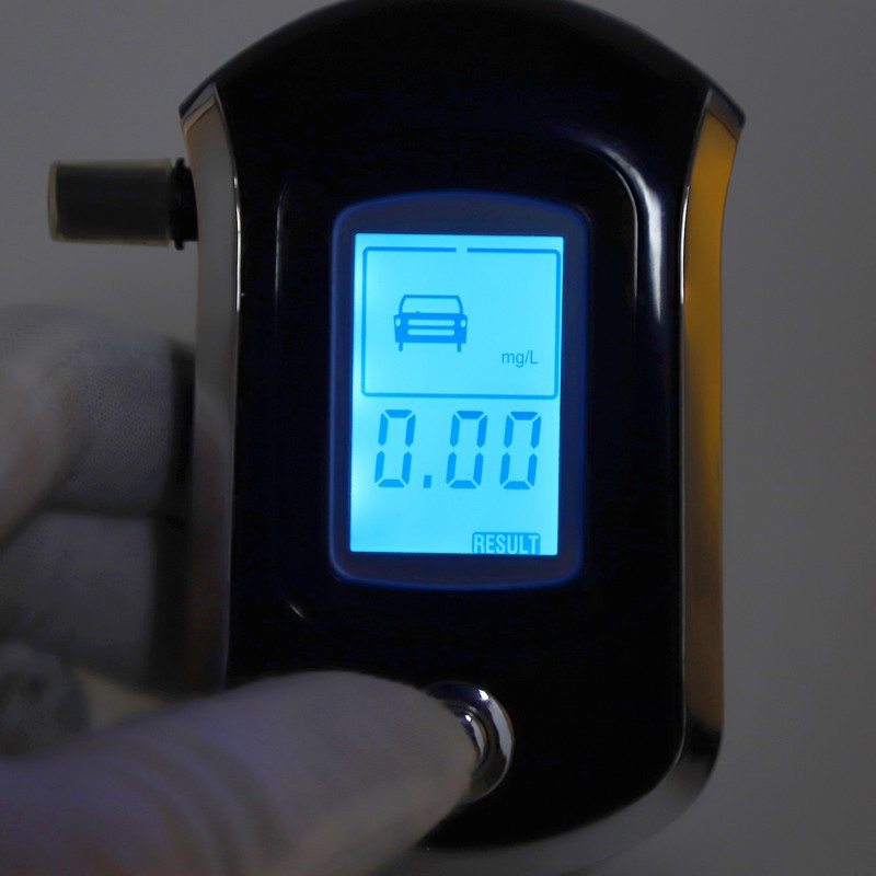 Digital Display Breath Tester Air Blowing Portable Drunk Detector with