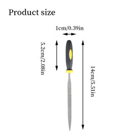 Professional Hand File Set for Metal and Wood - 6-Piece Set Including Metal File, Wooden File, Metal Files, Round File Metal, Rhombic File - for Home, Garage and Workshop Use