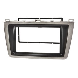 tomzz Audio 2433-014 Double DIN Radio Faceplate Compatible with Mazda 6 GH 2008-2012 Silver/Black