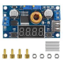 BGTXINGI 5A Constant Voltage Current DC-DC Buck Power Module with Voltage Current Display, Adjustable Regulator Board Converter for Charging or LED Driver