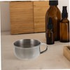 BIUDECO Elegant Men's Shaving Bowl Handle Stainless Steel Bowl for