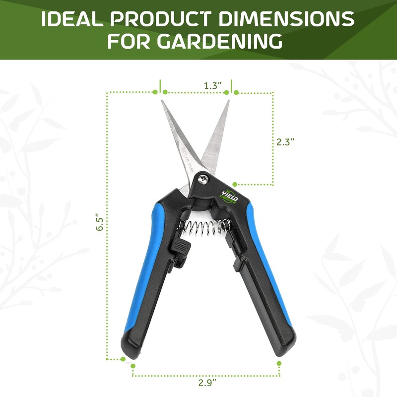 Hydroponic 2Pack Microtip Straight blade/Curved Blade Flower Leaf Trimmer Pruning