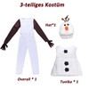 AENEY Olaf Costume for Kids, 3 Pieces Snowman Cosplay Outfit