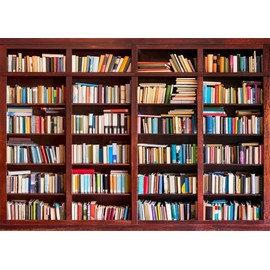 BELECO 7x5ft Fabric Wooden Bookshelf Backdrop Library Bookshelf Bookcase Background Office Video Conference Zoom Meeting Backdrop Back to School Graduation Party Props Portrait Photoshoot Wallpaper