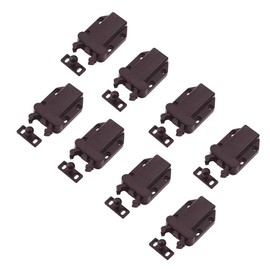 LIKERAINY Roll Catch Push to Open Door Catch Door Latch with Touch Release for Kitchen Cabinet Doors Cabinets Home Furniture Door Lock Hold Lock Brown (Pack of 8)