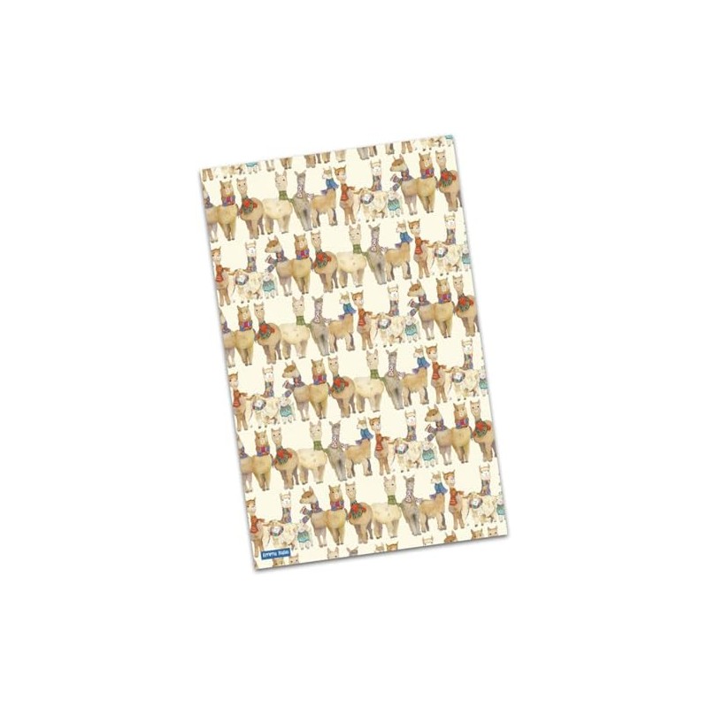 Emma Ball Alpacas and Angora Goats Cotton Tea Towel Printed