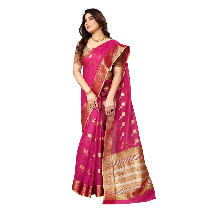 Sidhidata Kota Doria - Sari de algodón para mujer, estilo