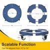W B D WEIBIDA Round Dolly with Wheels, Heavy Duty