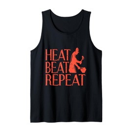 Heat Beat Repeat Retro Vintage IRONWORKER Designs Present Tank Top