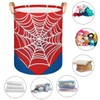 Large Laundry Basket Hamper - Red Spiderweb 62L Collapsible Storage