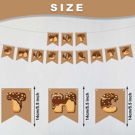 Hot Chocolate Bunting Banner Hot Chocolate Theme Banner Hot Chocolate Bar Cookie Milk Decorations for Kids Boys Girls Birthday Party Cocoa Day Holiday Decor Banner Supplies Favors