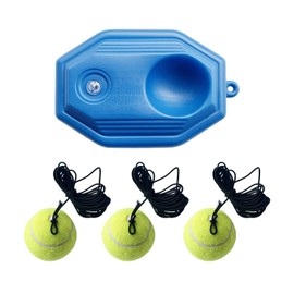 USHXVG 3 Pieces Of Stringed Tennis Balls, 1 Piece Of Tennis Base, Tennis Training Balls, Rebound Tennis Balls, Single Training Tennis Balls, Training Replacement Balls, Rope Tennis Balls