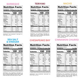 SNACKLINS Plant Based Crisps | Vegan Healthy Snacks | Gluten Free, Grain Free Sugar, Free, Low Calorie, 100% Kosher for Passover, Crunchy, Puffed Snack | 6 Flavor Sampler Pack (Full Size - 3oz, Flavor Sampler - 1 of each)