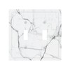 Lhdlnn White Marble Light Switch Cover Decorative Double Toggle Wall