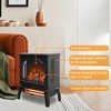 Innoflame 18" Electric Fireplace Stove, Freestanding Fireplaces Heater with Realistic