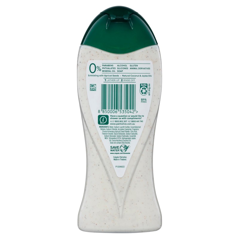 Palmolive Body Butter Coconut & Jojoba Body Wash, 400mL, Exfoliating