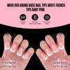 Duck Feet Nail Tips Short Round Extra Thick, Baby Pink