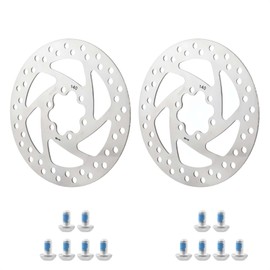 Bicycle Disc Brake Rotor Sets 140 mm 2 Packs Front & Rear Rotors Stainless Steel with 12 Screws for Most Bikes Road Bike Mountain Bike BMX MTB (140 mm Disc Plates)