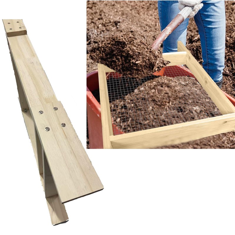 YYRZZ Sifter for Garden, 2Pcs Removable Handle Multi-Purpose Stainless Compost
