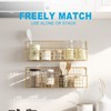 AURIKAR Spice Rack, 4-Pack Seasoning Organizer Wall Mounted for Kitchen