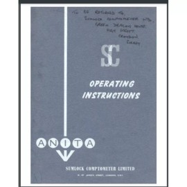 Sumlock comptometer Anita Mk8 Operating Instructions manual 59 pages