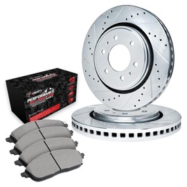 R1 Concepts Front Brakes and Rotors Kit |Front Brake Pads| Brake Rotors and Pads| Performance Off-Road Brake Pads and Rotors|fits 1986-1988 Toyota 4Runner, Pickup