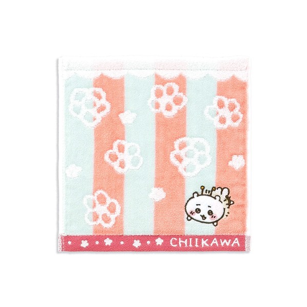 Chiikawa 41-1220065 Bee Towel Handkerchief, Pink, Flower, Untwisted Yarn, Approx.